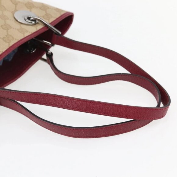 GUCCI GG Canvas Tote Bag Beige Silver 120840 - Picture 7 of 15